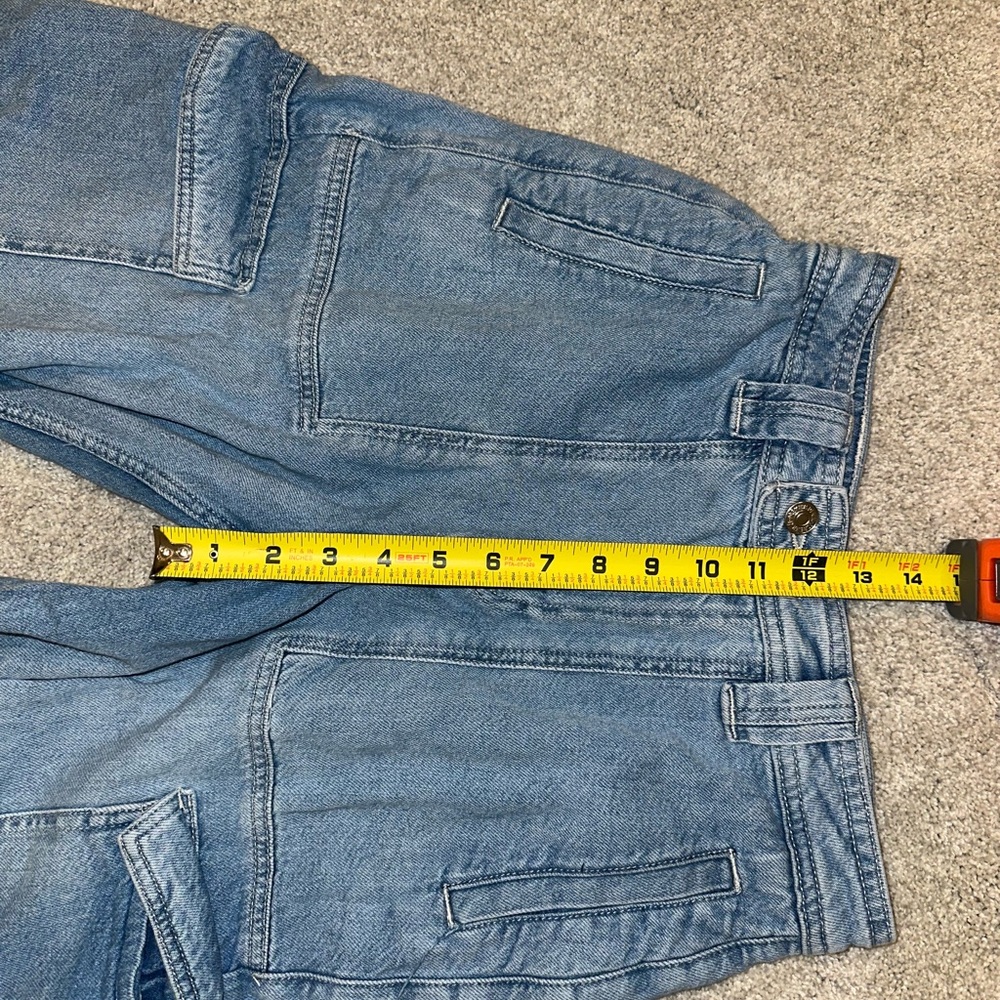 Forever 21 Light Blue Wide Leg Cargo Jeans - Picture 7 of 9
